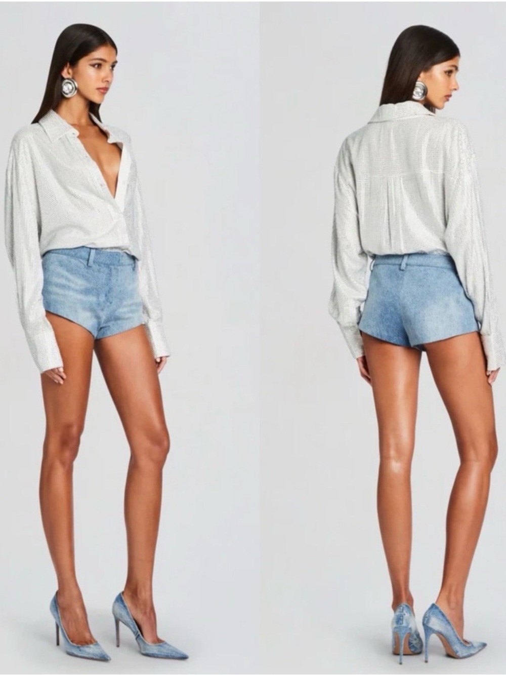 NWT Retrofete Brianna Denim Micro Hot Shorts $248